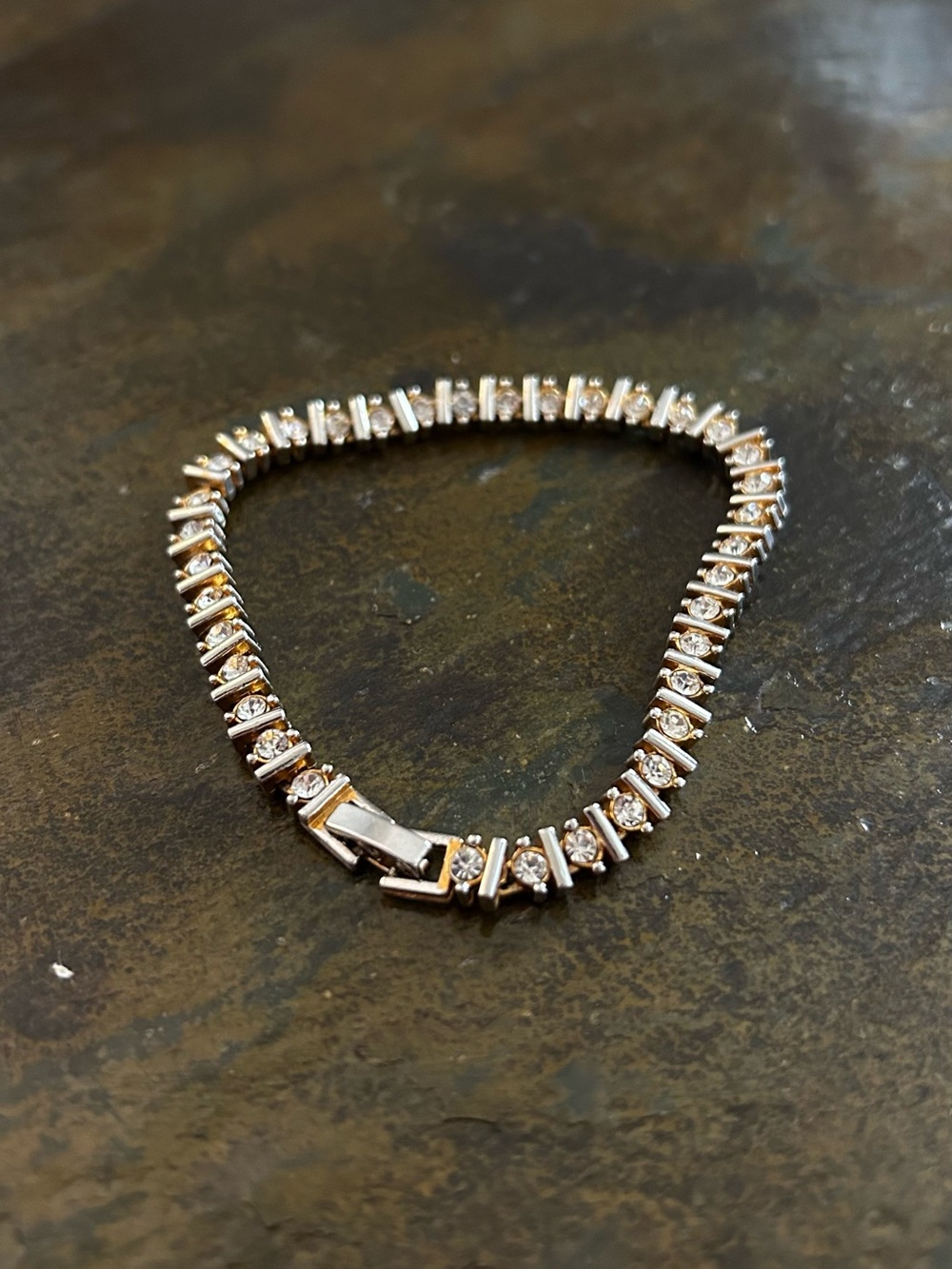 Vintage Classic Gold-Tone CZ Tennis Bracelet - Women's Jewelry